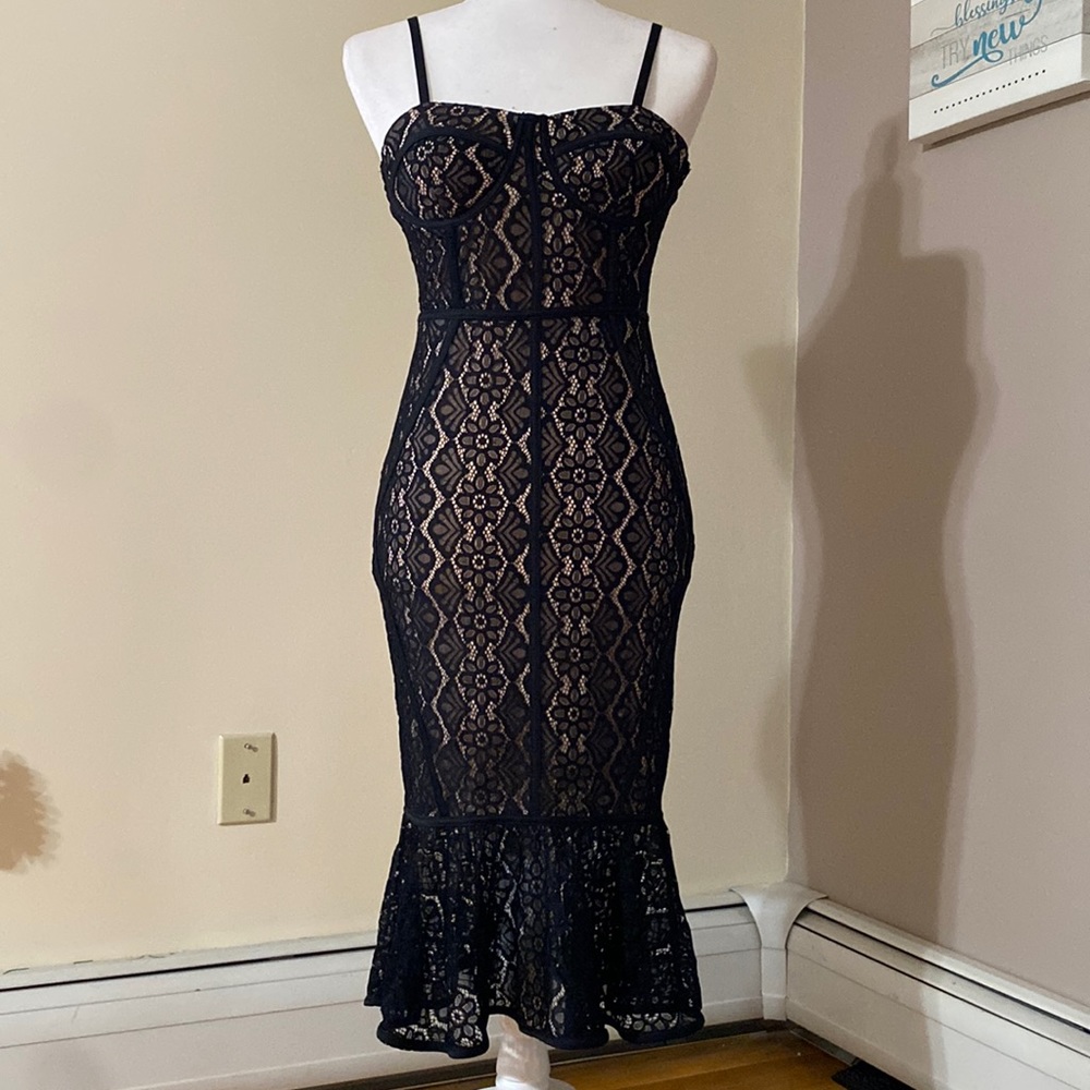 Little black lace dress.